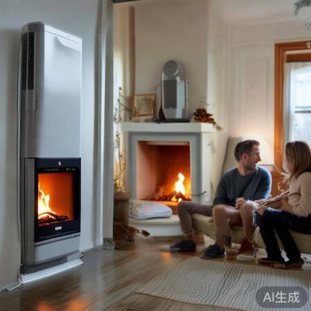 空气能采暖，紧凑不占地