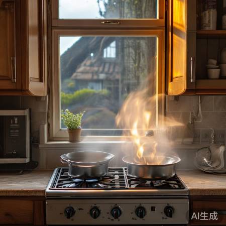 冬季用燃气灶，通风防中毒