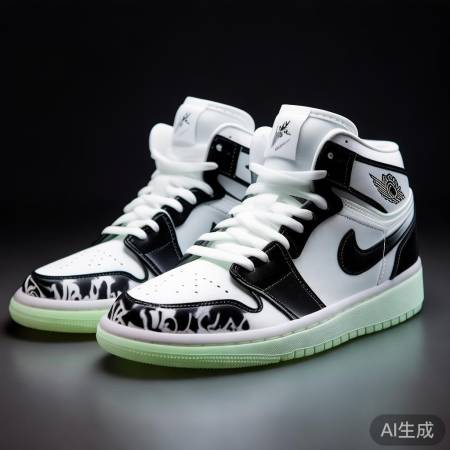 AJ1熊猫夜光版，易清洗，护夜