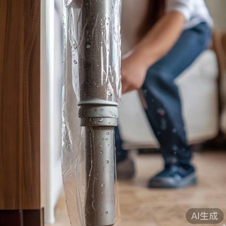 临时措施：塑料袋防水