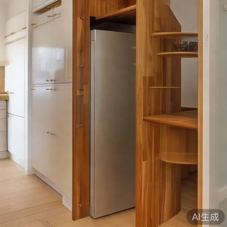 冰箱巧妙摆放，空间更宽敞