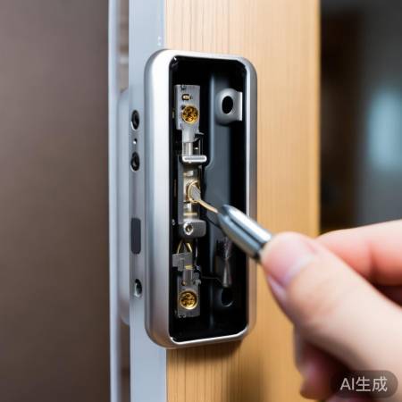 打开智能锁面板